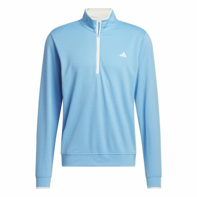 Sweatshirt without Hood Adidas Lightweight Half-Zip Blue Water L