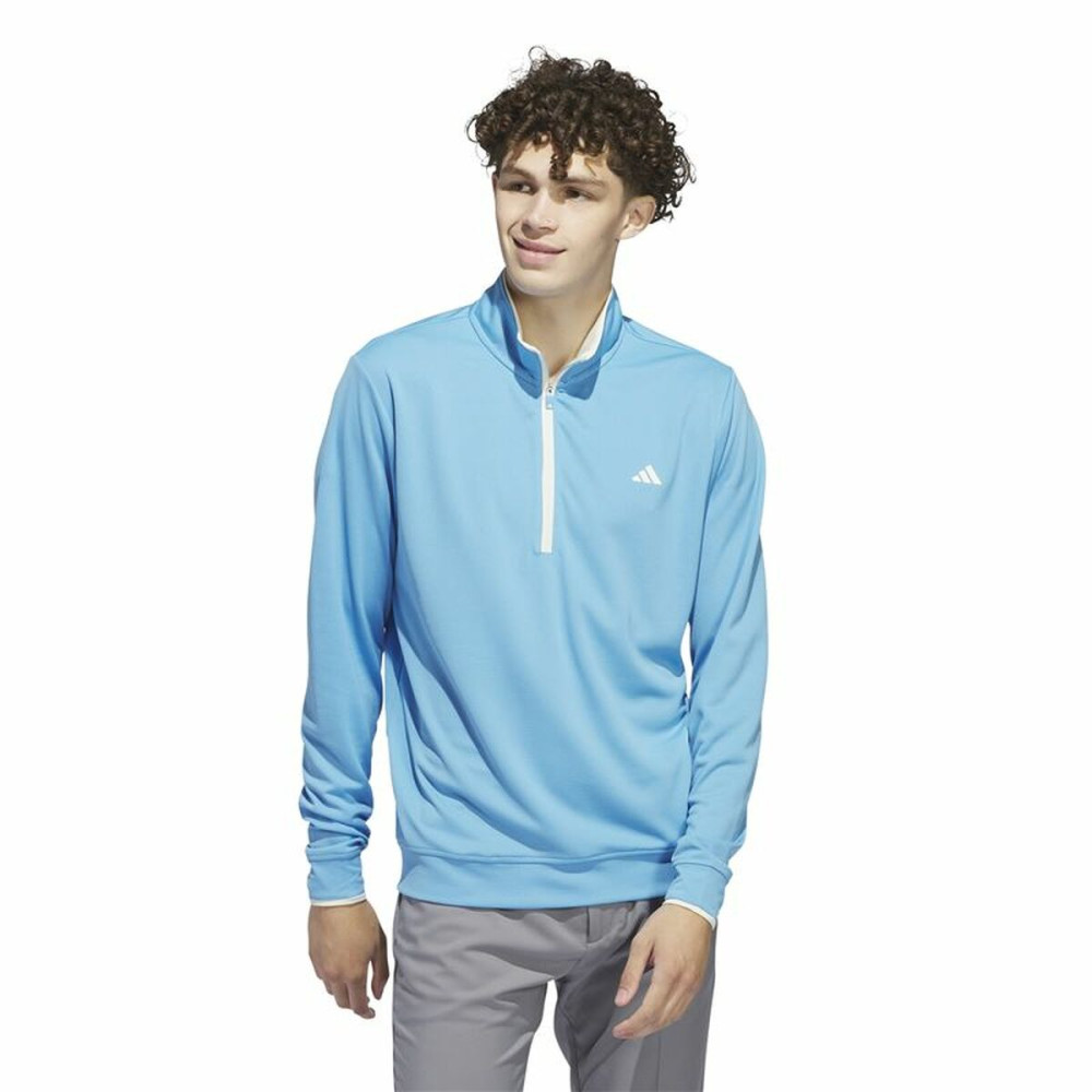 Sweatshirt without Hood Adidas Lightweight Half-Zip Blue Water L