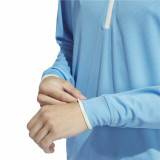 Sweatshirt without Hood Adidas Lightweight Half-Zip Blue Water L