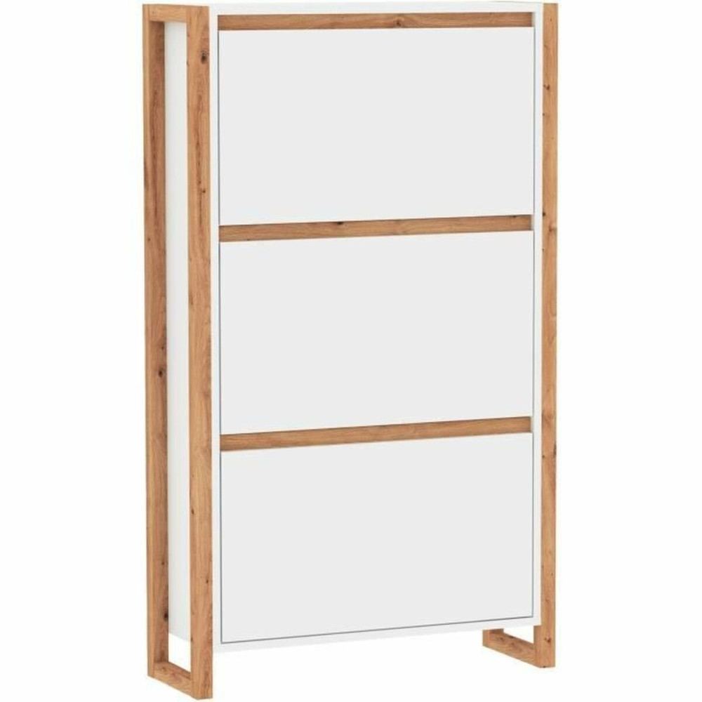 Shoe Rack White Oak 70 x 25 x 125 cm
