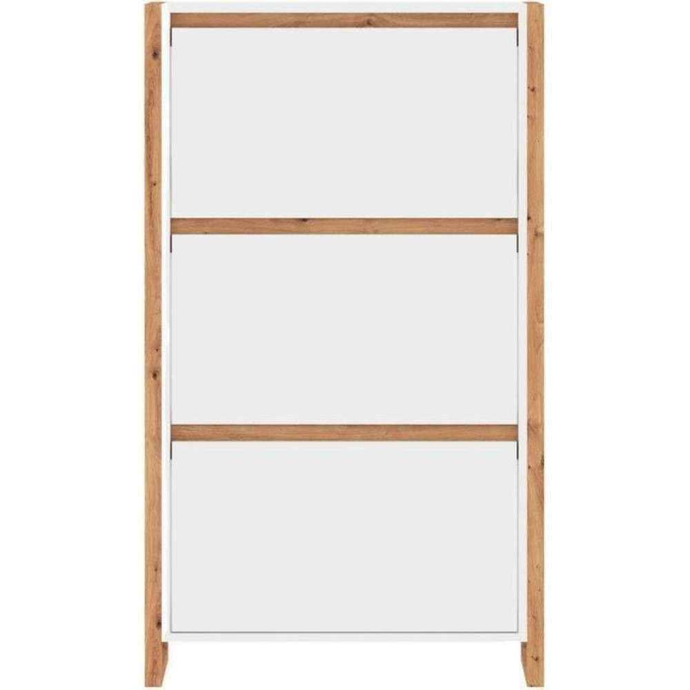 Shoe Rack White Oak 70 x 25 x 125 cm
