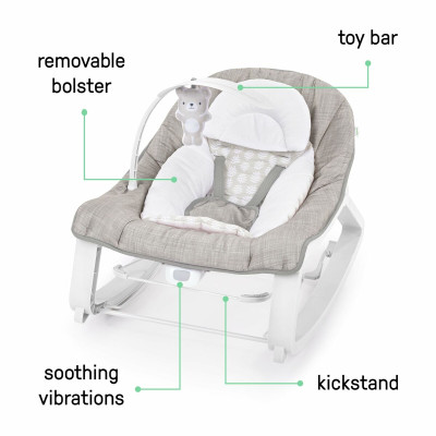 Baby Hammock Ingenuity White Grey