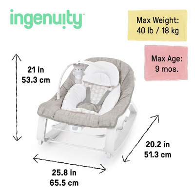 Baby Hammock Ingenuity White Grey