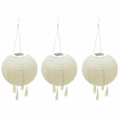 Lantern set Lumisky HIMALAYA Beige Ø 30 cm 3 Pieces