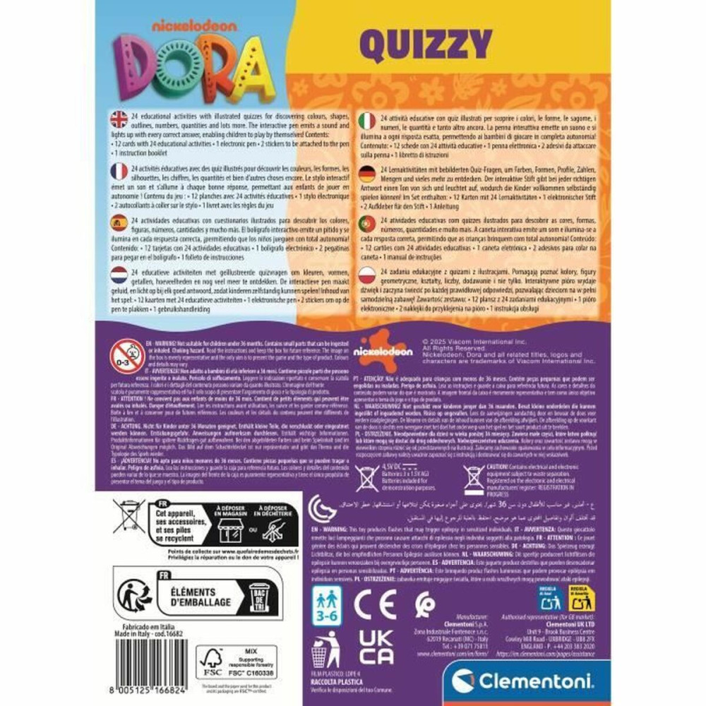 Educational Game Clementoni Dora Quizzy
