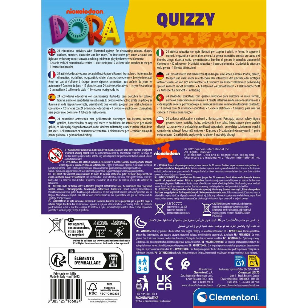 Educational Game Clementoni Dora Quizzy
