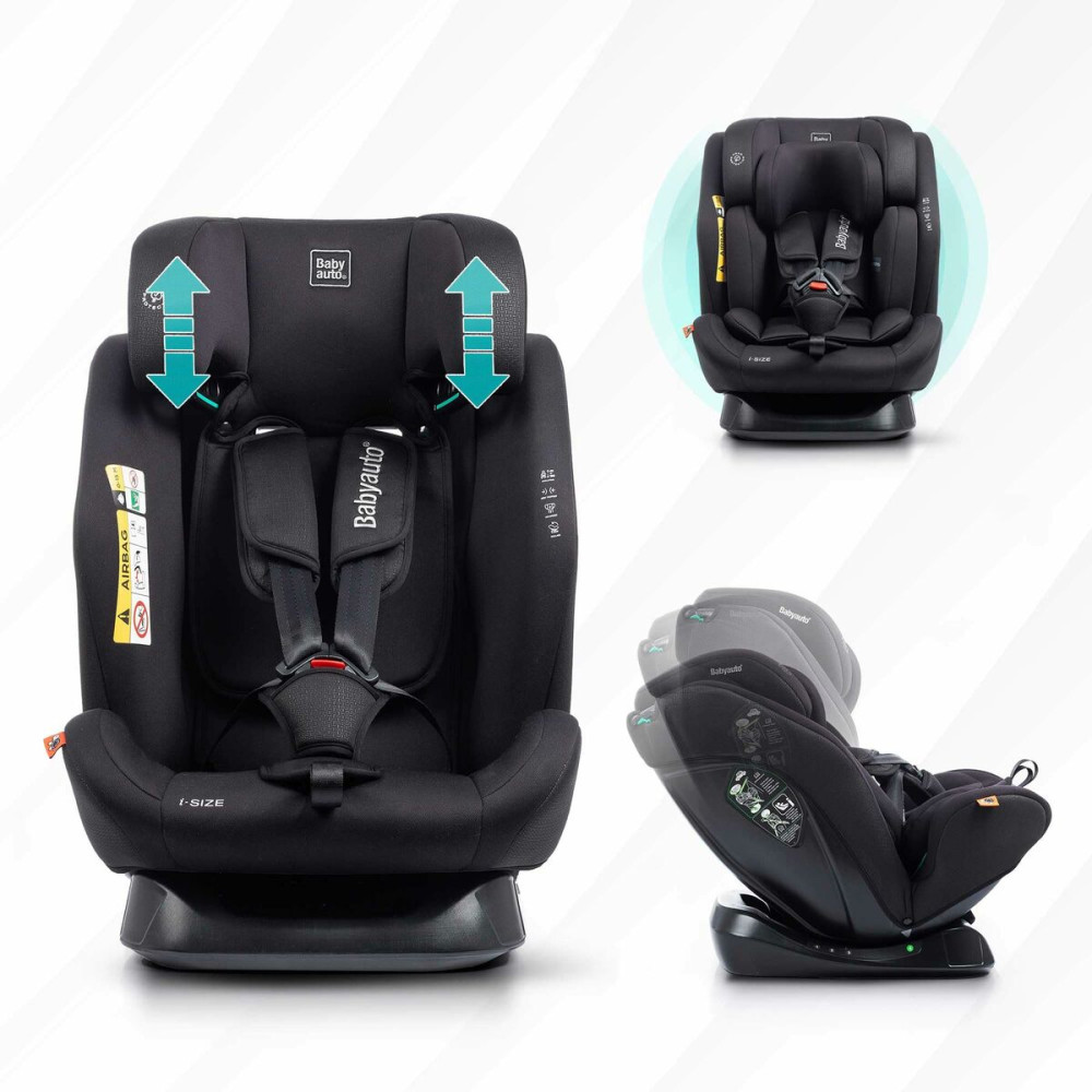 Car Chair Babyauto LOLO IBELT Black 0 (de 0 a 10 kilos) I (9 - 18 kg) II (15-25 kg) III (22 - 36 kg) Children's ECE R129/04