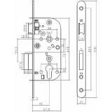 Mortise lock Yale Y60R-A40/N 6,75 x 2 x 23 cm Steel