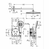Shower Column Grohe Grey 31 cm