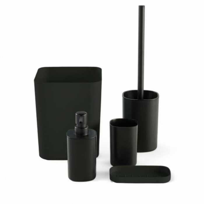 Bath Set TODAY HOY Black Plastic Modern (5 Units)
