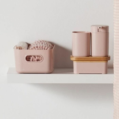 Bath Set TODAY HOY Pink Plastic 3 Pieces