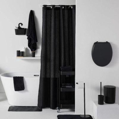 Bath Set TODAY HOY Black Plastic Modern 4 Pieces (4 Units)