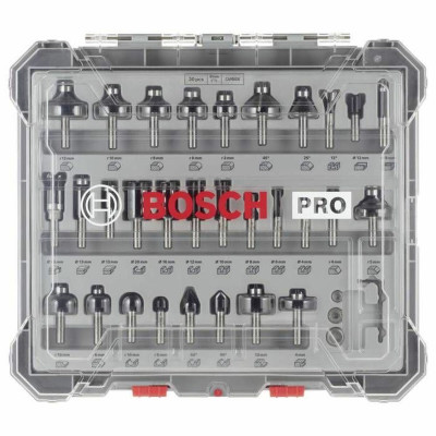 Multipurpose router bit set BOSCH 2607017475 30 Pieces