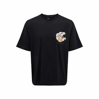 Short-sleeve Sports T-shirt Only & Sons Onsdisney Life Rlx Black