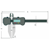 Digital caliper VOGEL 800 mm