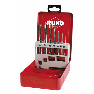 Tap Set for Machines RUKO High speed steel (HSS) DIN 371 DIN 376 Type B 7 Pieces