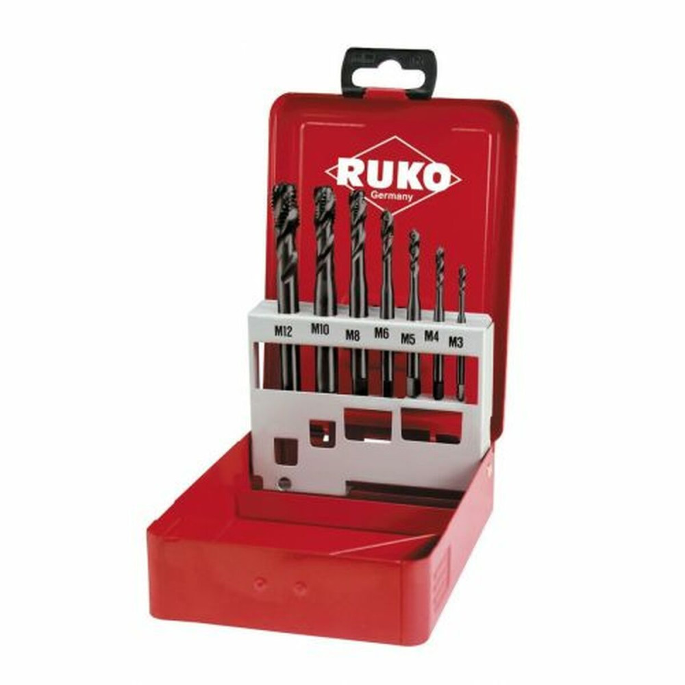 Tap Set for Machines RUKO High speed steel (HSS) DIN 371 DIN 376 Type C 7 Pieces