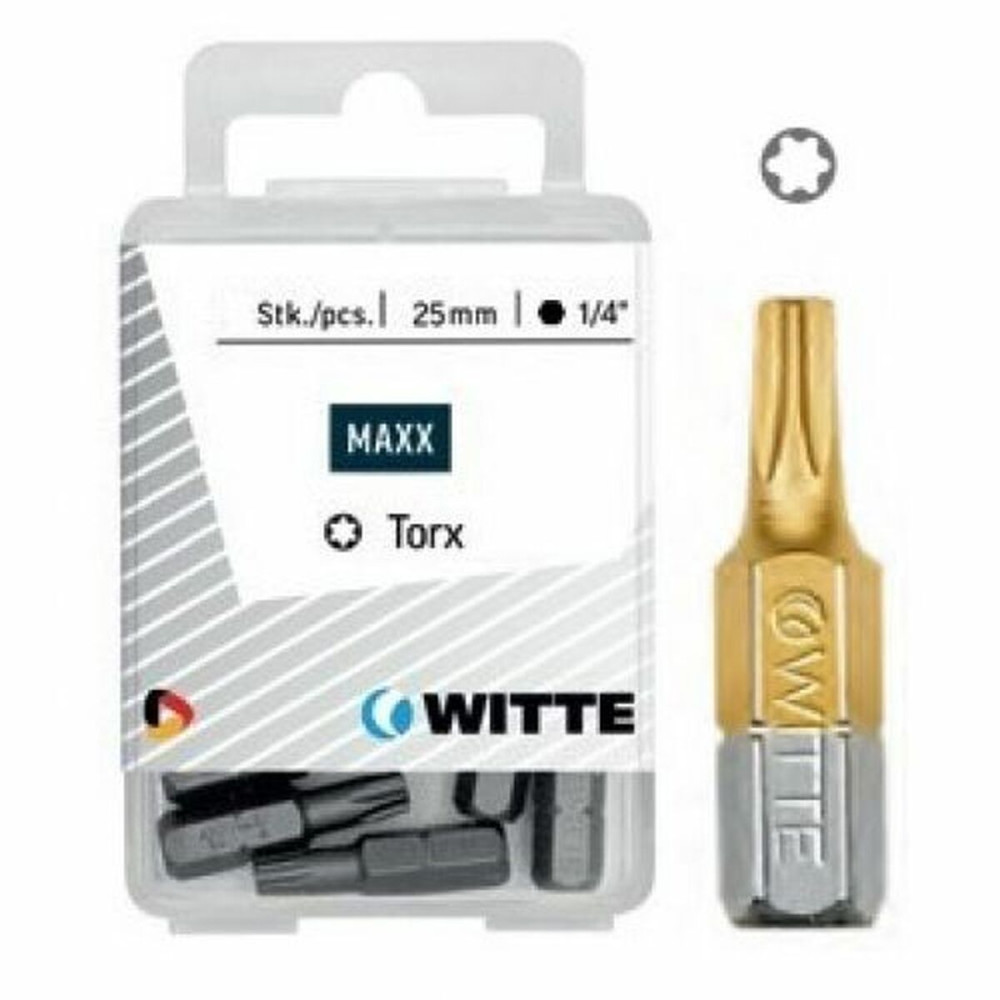 Bit set WITTE TX Torx TX 10 1/4" 5 Units