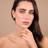 Ladies' Ring Etrusca WSET00870.YG-18 Golden 18