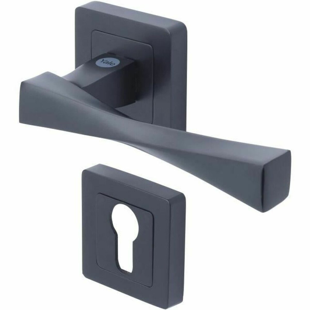 Door handle Yale YPP7-V-PE Verona Black Aluminium