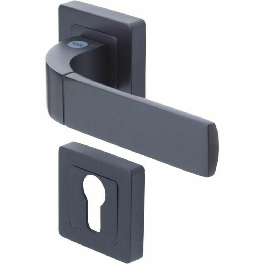 Door handle Yale YPP7-B-PE Bologna Black Aluminium