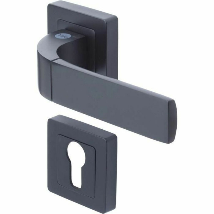 Door handle Yale YPP7-B-PE Bologna Black Aluminium