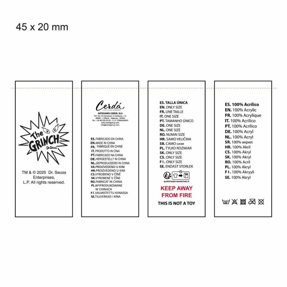 Child Hat The Grinch Red