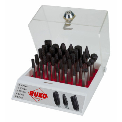Multipurpose router bit set RUKO Hard metal (HM) 35 Pieces