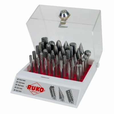 Set of Drill Bits RUKO Hard metal (HM) 35 Pieces