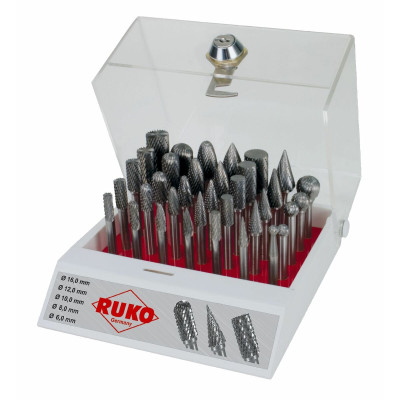 Set of Drill Bits RUKO Hard metal (HM) 35 Pieces