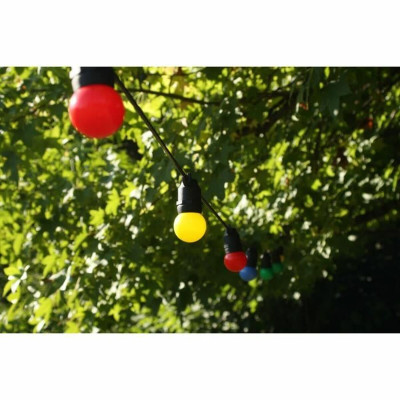 Wreath of LED Lights Black Multicolour 5 m LED