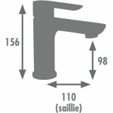 Mixer Tap Edouard Rousseau MILK Graphite