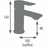 Mixer Tap Edouard Rousseau MILK Graphite