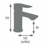 Mixer Tap Edouard Rousseau MILK Graphite