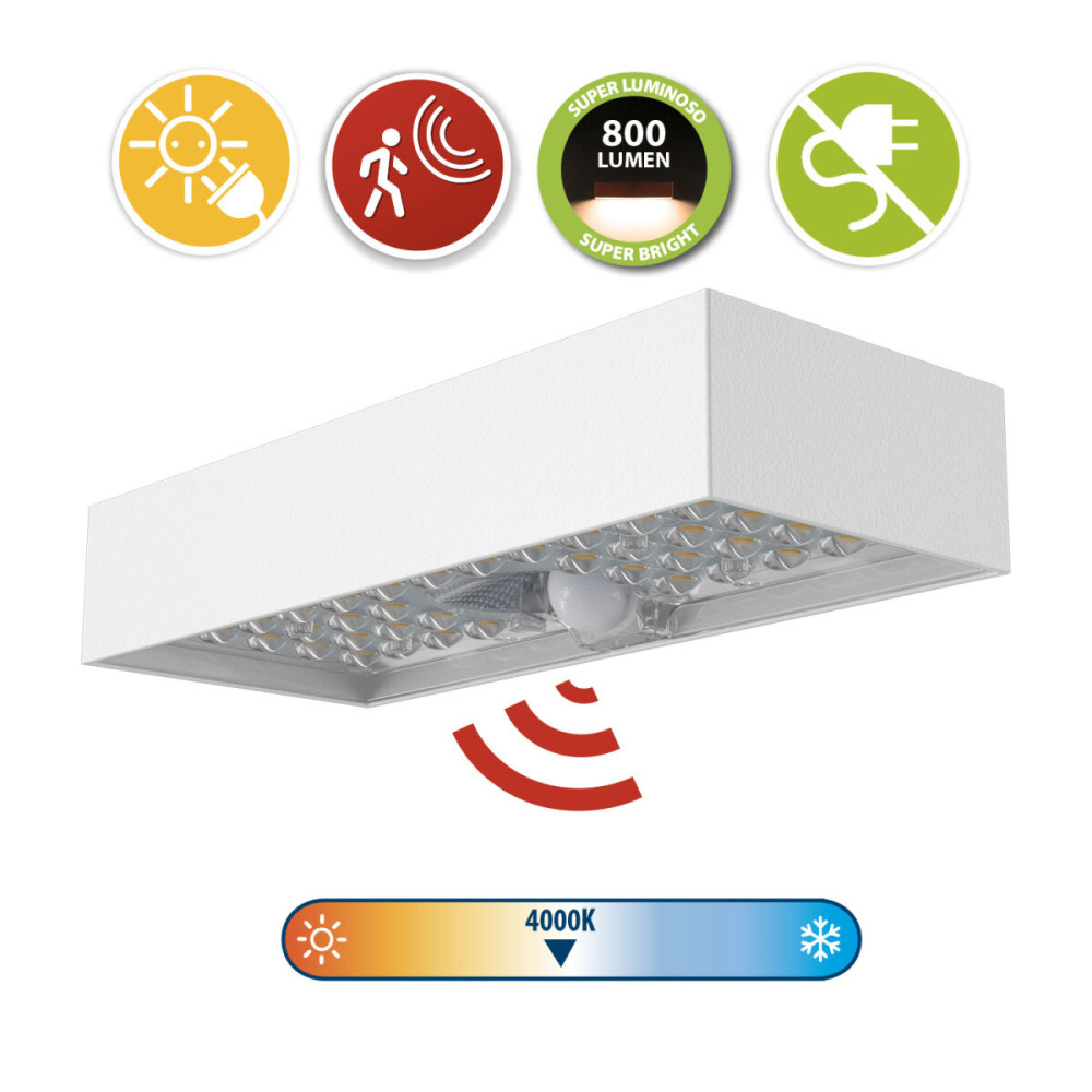 Wall Light Velamp TEGEL White Polycarbonate 6 W 800 lm (4000 K)