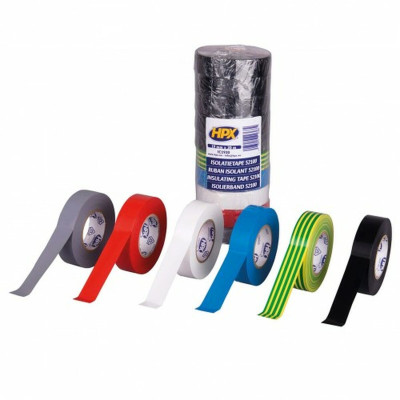 Insulating tape HPX Multicolour 19 mm x 20 m PVC Natural rubber 10 Units