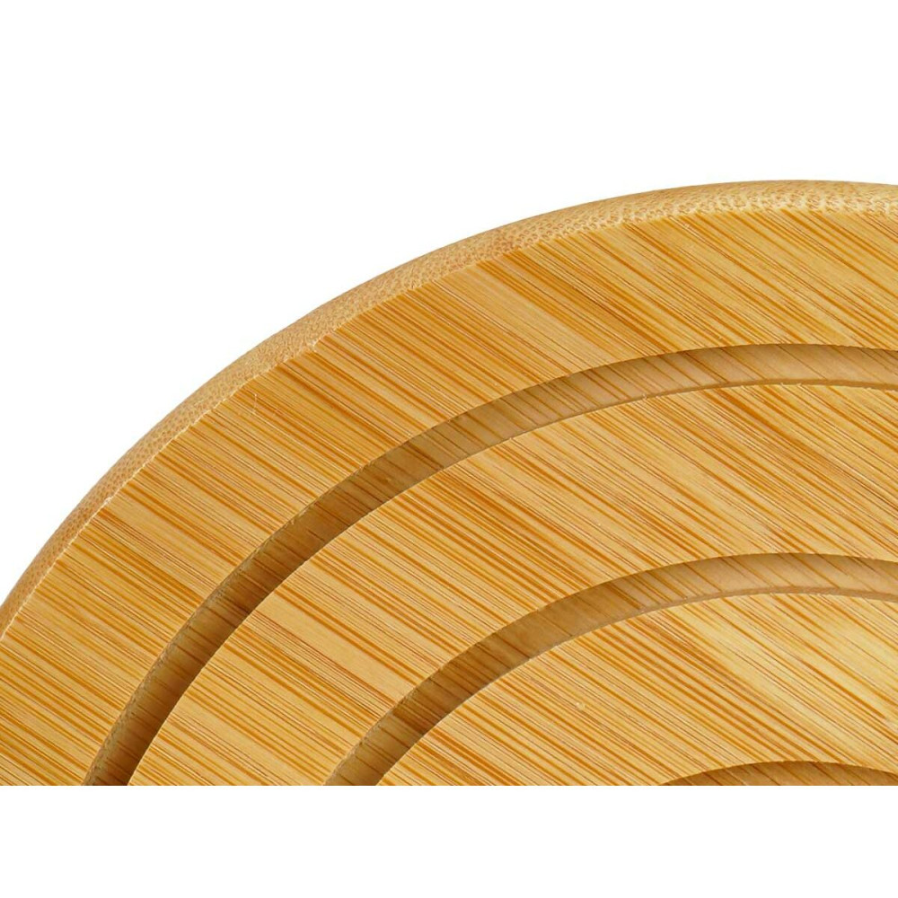 Table Mat Kinvara Natural Bamboo Circular 19 x 1 x 19 cm (24 Units)