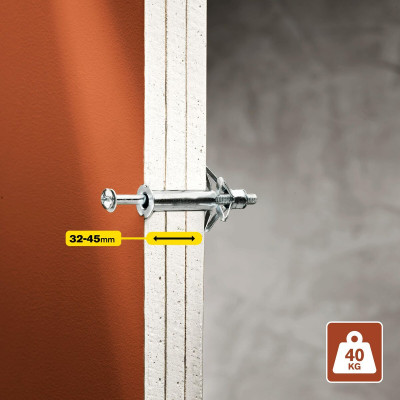 Wall plugs and screws Rapid 5001552 Ø 11 x 80 mm M5 x 89 mm Metal Expansion (10 Units)