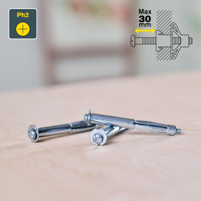 Wall plugs and screws Rapid 5001552 Ø 11 x 80 mm M5 x 89 mm Metal Expansion (10 Units)