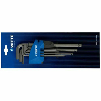 Allen Key Set WITTE 1,5-2-2,5-3-4-5-6-8-10 mm Hexagonal Allen Key Set 9 Pieces