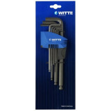 Allen Key Set WITTE 1,5-2-2,5-3-4-5-6-8-10 mm Hexagonal Allen Key Set 9 Pieces
