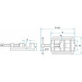 Bench vise KANCA 19,4 x 15,7 x 6,5 cm Drill