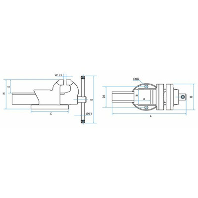 Carpenter's bench vice KANCA Castillo 125 mm