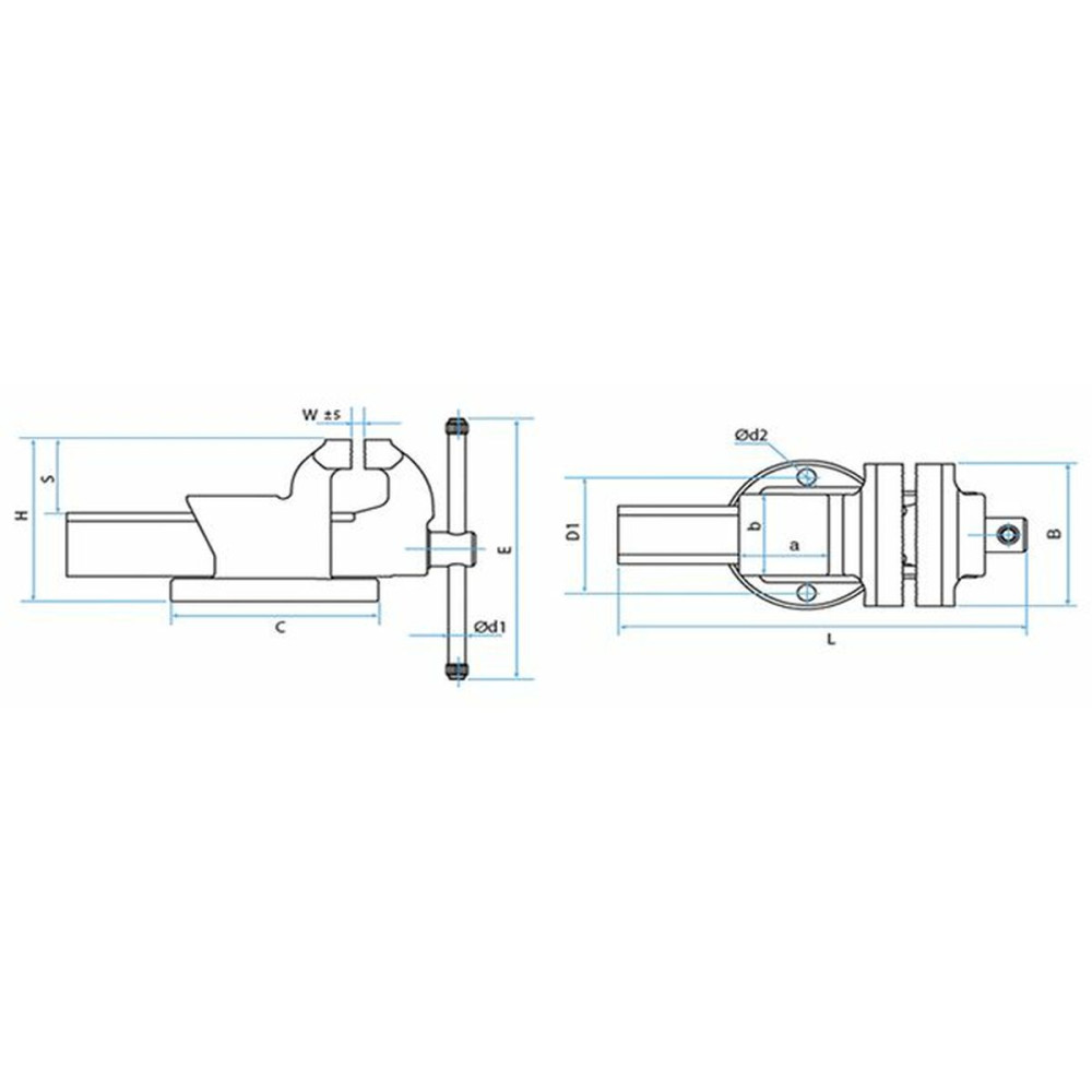 Carpenter's bench vice KANCA Castillo 125 mm