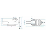 Carpenter's bench vice KANCA Castillo 100 mm