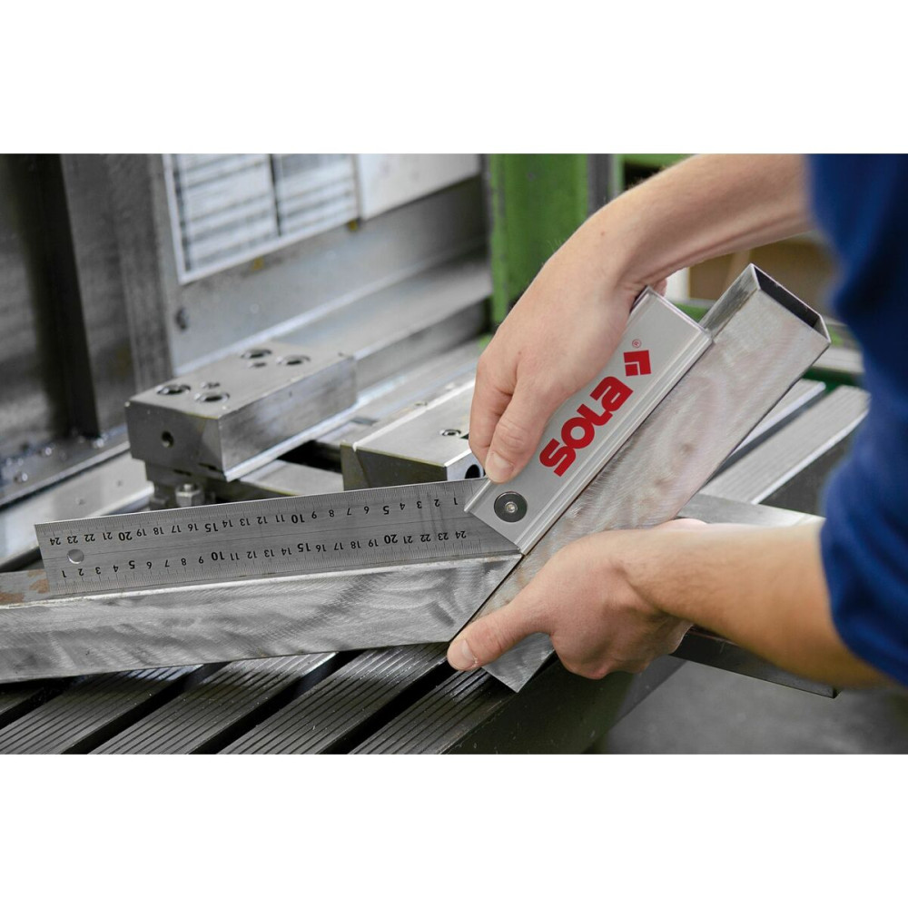 Set square SOLA 25 x 17 cm Stainless steel Aluminium