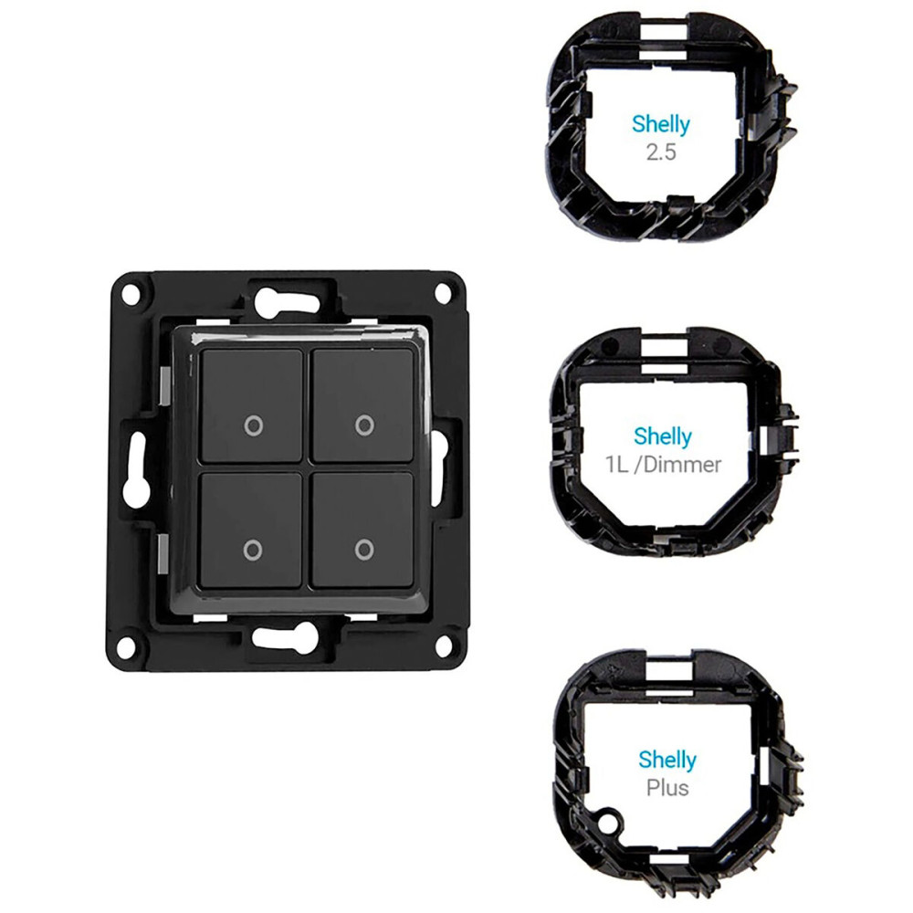 Light interrupter Shelly WS4 BLACK Black