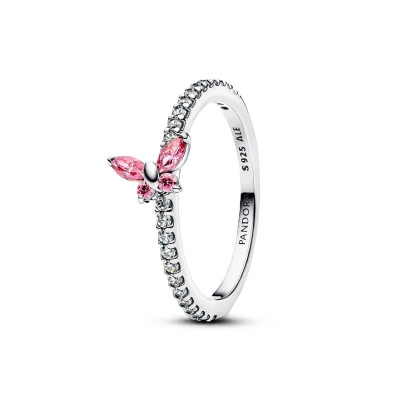 Ladies' Ring Pandora 194269C02-58 Silver Pink