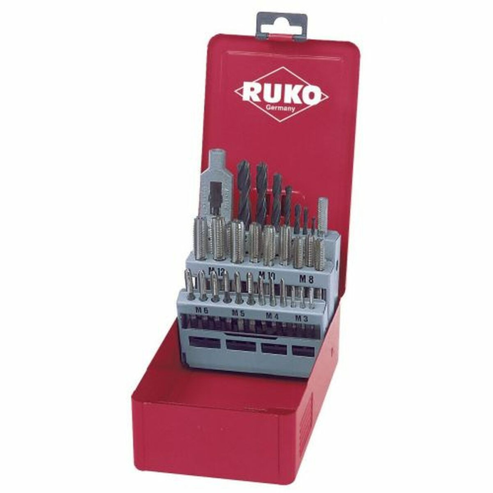 Set of Screw Cutting Taps and Threaders RUKO 29 Pieces