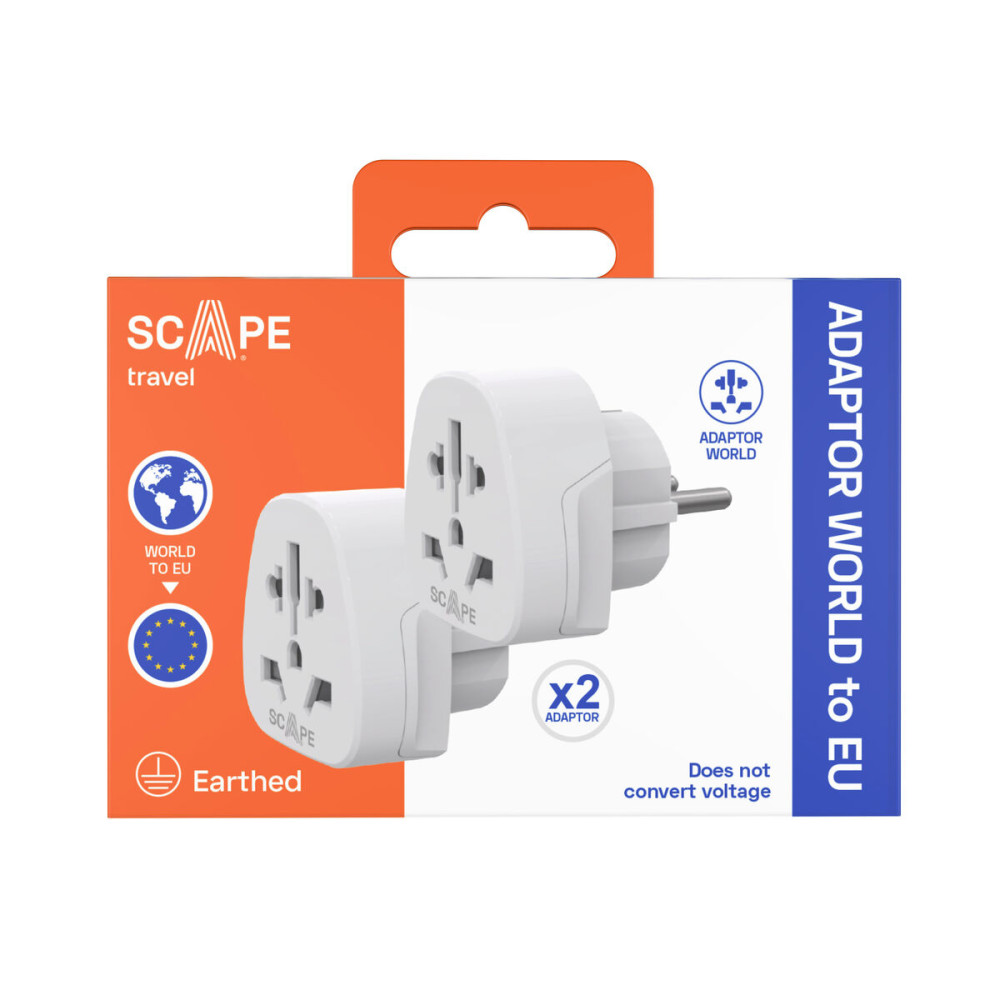 Plug adapter Scape Travel 830DE (2PCS) Plastic
